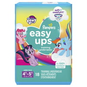 Pampers Easy Ups Training Underwear Girls Size 6 4T-5T 18 Count
