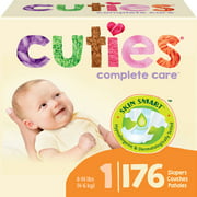 Cuties Hypoallergenic Skin Smart Baby Diapers, Size 1, 176 Count