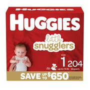 Huggies Little Snugglers Diapers (Size 1 - 204 ct)