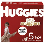 Huggies Little Snugglers Baby Diapers, Size 5, 58 Ct