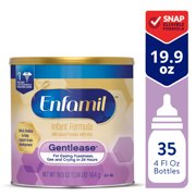 Enfamil Gentlease Baby Formula, Reduces Fussiness, Gas, Crying and Spit-up in 24 hours, DHA & Choline to support Brain development, Powder Can, 19.9 Oz
