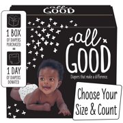 All Good Absorbent and Hypoallergenic Diapers - Size 4, 74 Count
