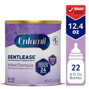 Enfamil Gentlease Baby Formula, Reduces Fussiness, Gas, Crying and Spit-up in 24 hours, DHA & Choline to support Brain development, Powder Can, 12.4 Oz
