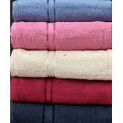 Springfield Linen Luxurious Viscose Embroidered 6 Pack Bath Towels Extra-Absorbent 100% Cotton - 27" x 54"