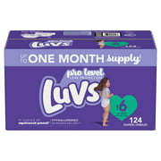 Diapers Size 6, 124 Count - Luvs Ultra Leakguards Disposable Baby Diapers, ONE MONTH SUPPLY