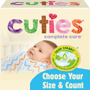 Cuties Complete Care Wetness Indicator Hypoallergenic Comfortable Soft Diapers - Newborn, 108 Count