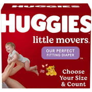 Huggies Little Movers Baby Diapers (Choose Your Size & Count)