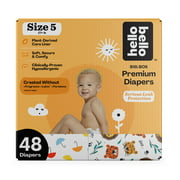 Hello Bello Premium Baby Diapers, Fun Gender Neutral Designs, Size 5, 48 Count