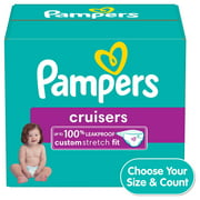Pampers Cruisers Diapers Size 3, 84 Count (Choose Your Size & Count)