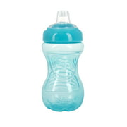 Nuby No-Spill Easy Grip Aqua Blue Soft Spout Sippy Cup, 10 fl oz