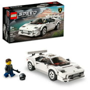 LEGO Speed Champions Lamborghini Countach 76908, Race Car Toy Model Replica, Collectible Building Set with Racing Driver Minifigure
