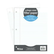 C-Line 3-Hole Punched Filler Paper, 8 x 10-1/2 Inches, College Ruled, 100 Sheets