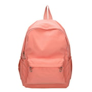 Back to School Supplies Student Schoolbag Large Capacity Outdoor Girls Backpack Solid Color Backpack