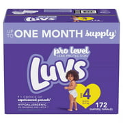 Luvs Ultra Leakguards Diapers, Size 4, 172 Counts