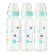 Parent's Choice Standard Neck Bottles, 9 fl oz, Newborn Aged 0+ Months, 3 Count, Multicolor, Neutral