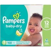 Pampers Baby Dry Diapers Size 3 168 Count
