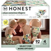 The Honest Company, Clean Consciousâ„¢ Diapers, Size 4, 92 Count (Select for More Options)