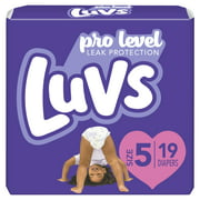 Luvs Pro Level Leak Protection Diapers, Size 5, 19 Count