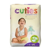 Cuties Complete Care Soft Hypoallergenic Wetness Indicator Diapers - Size 5, 25 Count