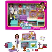 Barbie Doll Chelsea Pet Vet Playset with Doll, 4 Animals and 18 Pieces