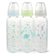 Parent's Choice Standard Neck Bottle, 9 fl oz, 3 Pack, Multicolor, Newborn 0+ Months