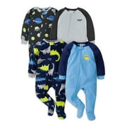 Gerber Baby & Toddler Boy Microfleece Blanket Sleeper Pajamas, 4-Pack , Sizes 0/3 Months -5T