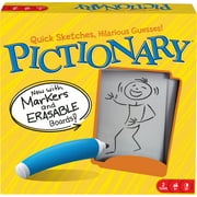 Pictionary Board Game, Drawing Game for Kids, Adults & Game Night with Dry Erase Markers & Boards