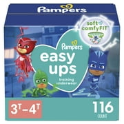 Pampers Easy Ups Training Underwear Boys Size 5 3T-4T 116 Ct