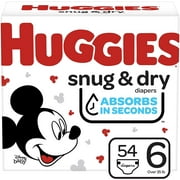 HUGGIES Snug and Dry Baby Diapers Big Pack, 54 Count
