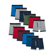 Hanes Comfort Flex Boys' Ringer Boxer Brief Underwear, 10+2 Pack