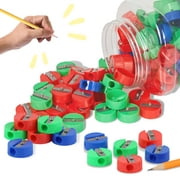 Neliblu Bulk Pencil Sharpeners, 120 Manual Sharpeners, Red, Green, Blue