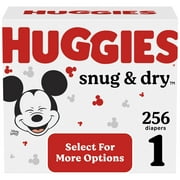 Huggies Snug & Dry Baby Diapers, Size 1 (8-14 lbs), 256 Ct (Select for More Options)