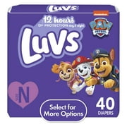 Luvs Diapers Size Newborn, 40 Count (Select for More Options)