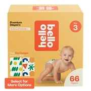 Hello Bello Premium Baby Diapers, Infant Size 3, 66 Count (Select for More Options)