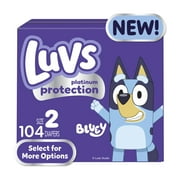 Luvs Platinum Protection Baby Diapers, Size 2, 104 Count (Select for More Options)