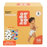 Hello Bello Premium Baby Diapers, Infant Size 4, 58 Count (Select for More Options)