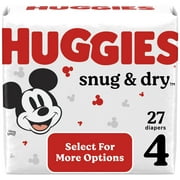 Huggies Snug & Dry Baby Diapers, Size 4 (22-37 lbs), 27 Ct (Select for More Options)