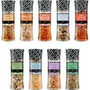 Soeos Spice and Seasoning Set, Pack of 9 Barbecue, Pepper, Garlic, Individual Grinders for Cooking