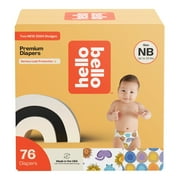 Hello Bello Premium Baby Diapers, Size Newborn, Multicolor, 76ct (Select for More Options)