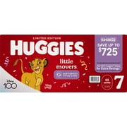 Huggies Little Movers Diapers, Size 7 - 41+ Pounds (88 Count)