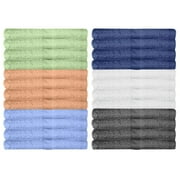 Springfield Linen WASHCLOTH 24 PACK (2 DOZEN) 100% COTTON WASHCLOTHS 12"X12"