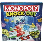 Monopoly Knockout Family Party Game, Quick-Playing Board Games for Ages 8+, 2-8 Players, 20 Mins.