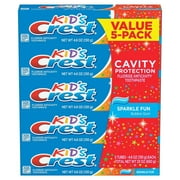 Crest Kid's Toothpaste, Sparkle Fun Bubble Gum (4.6 oz, 5 pack)