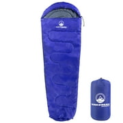 Wakeman Outdoors Cold Weather Mummy Sleeping Bag Rated to 10Â°F, Blue