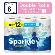 Sparkle Pick-a-Size Paper Towels, Multi-Color, 6 Double Rolls