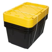 Greenmade 4 Pack Heavy-Duty Plastic Storage Boxes with Lids, 27 Gallon (4)