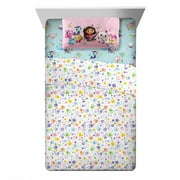 Gabby's Dollhouse Kids Twin Sheet Set, White and Blue, DreamWorks