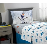 Frozen 2 Olaf Kids Twin Sheet Set, White, Blue