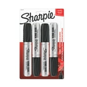 Sharpie King Size Permanent Markers, Black (Pack of 4)