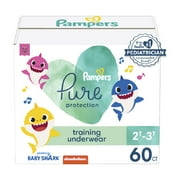 Pampers Pure Baby Shark Unisex Potty Training Pants 2T3T, 60 Count (Select for More Options)